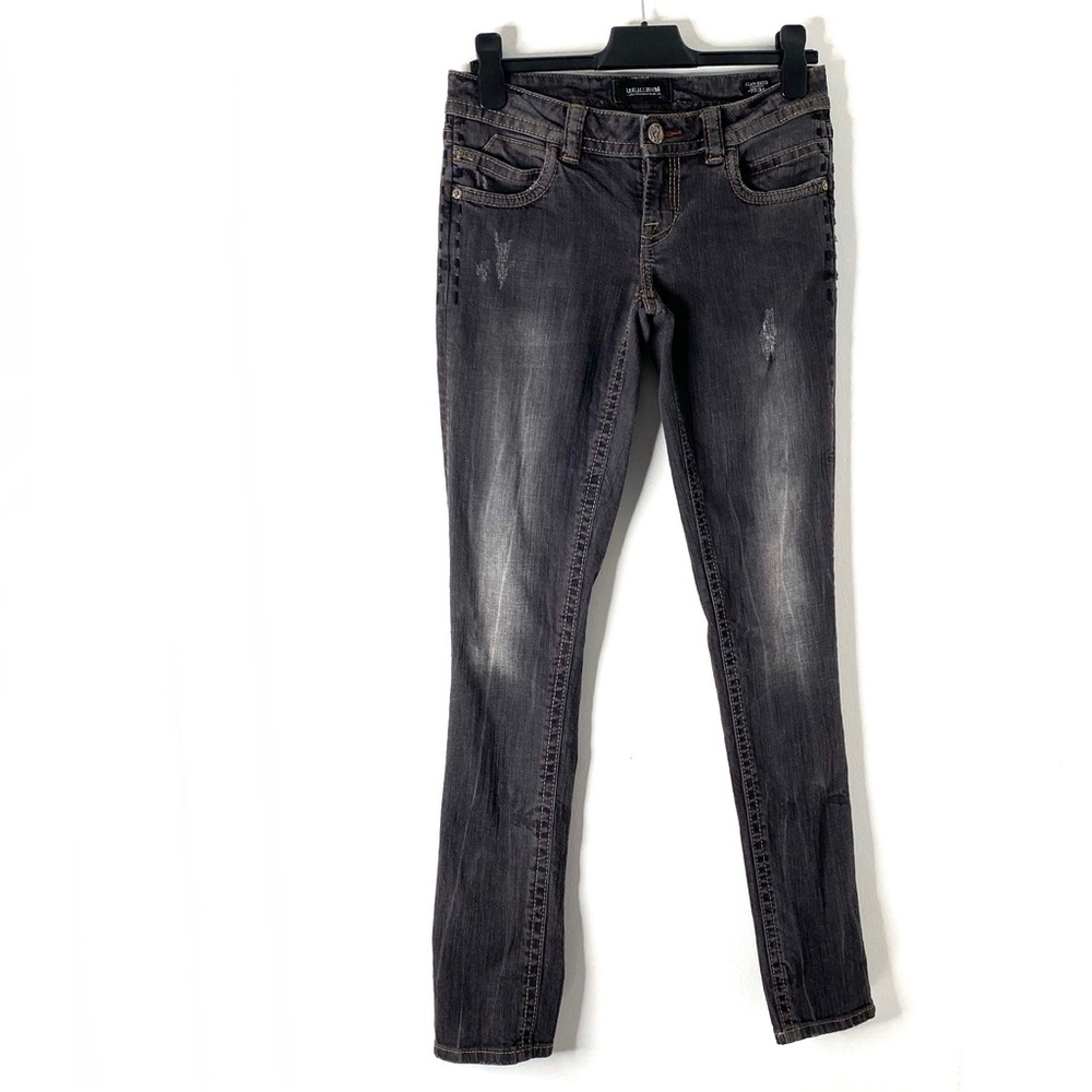 MEK Denim Ulan-Bator Cigarette Leg Grey Black Jeans